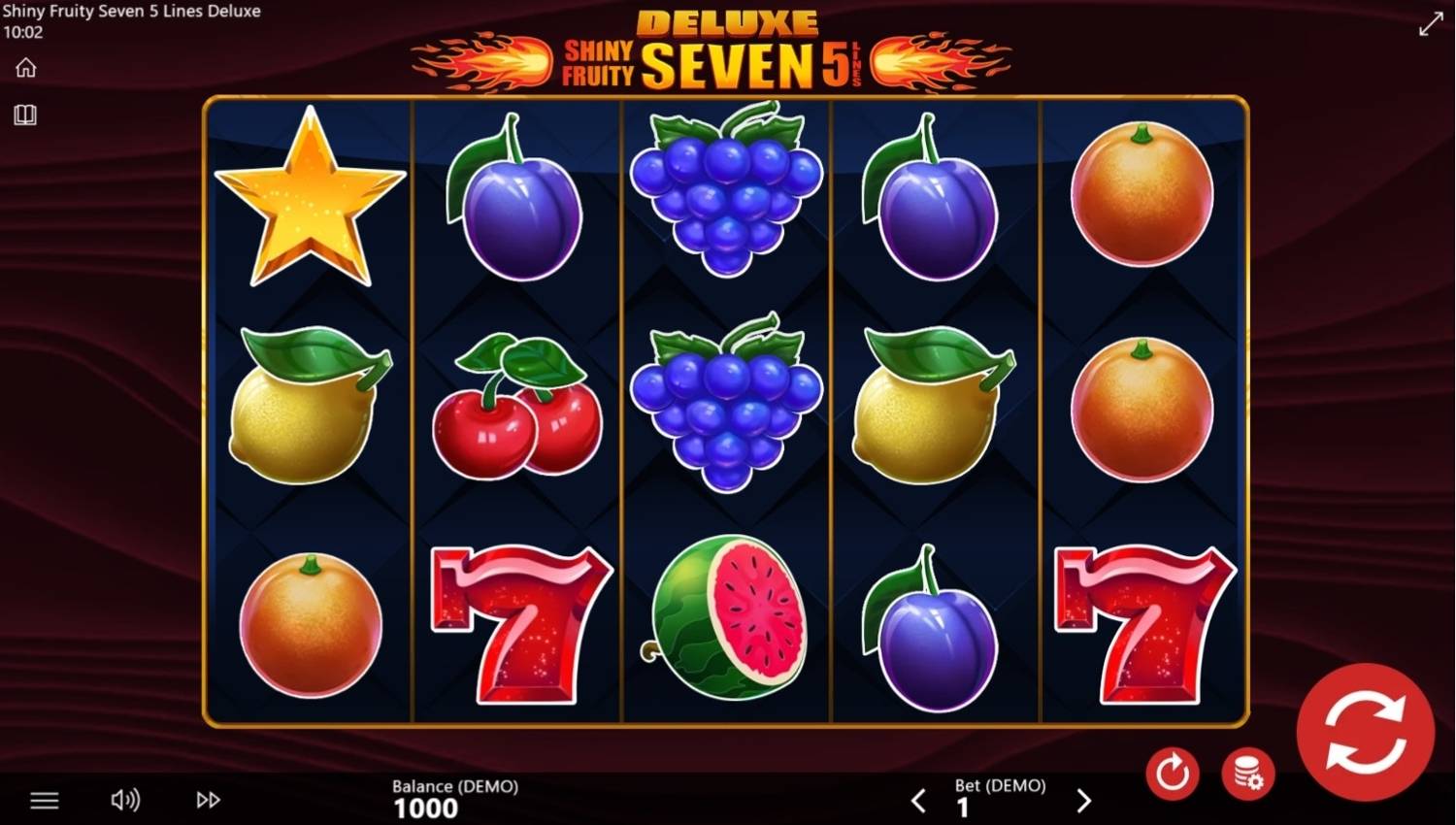Shiny Fruity Seven: Deluxe 5 Lines