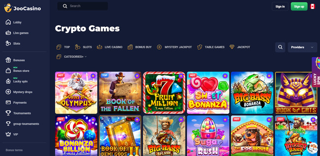 crypto games at joocasino