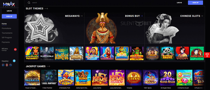 Mirax Casino screen