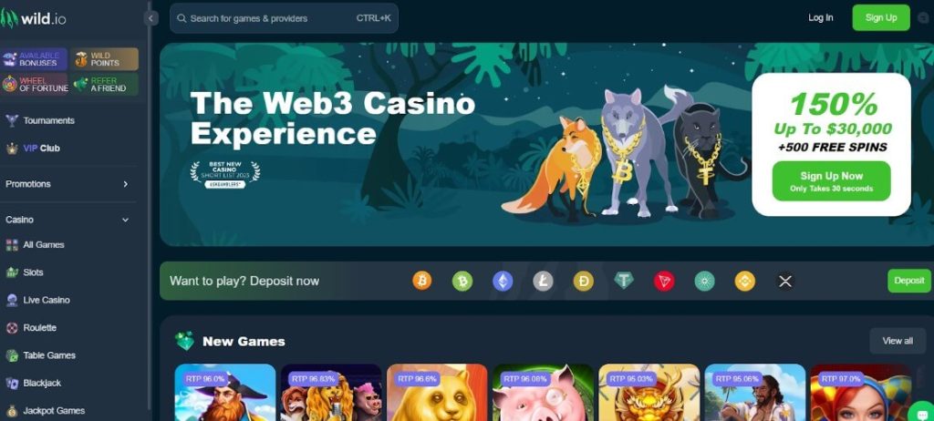 Wild.io Dogecoin roulette site 