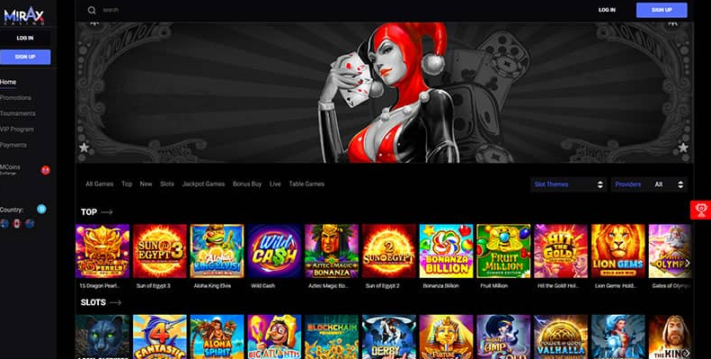 Mirax main page 