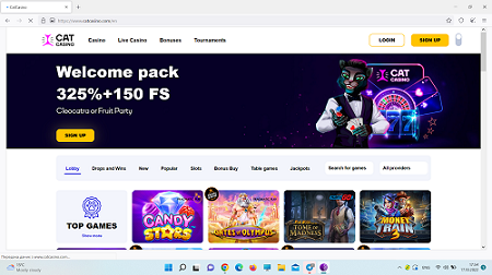 Cat Casino main page