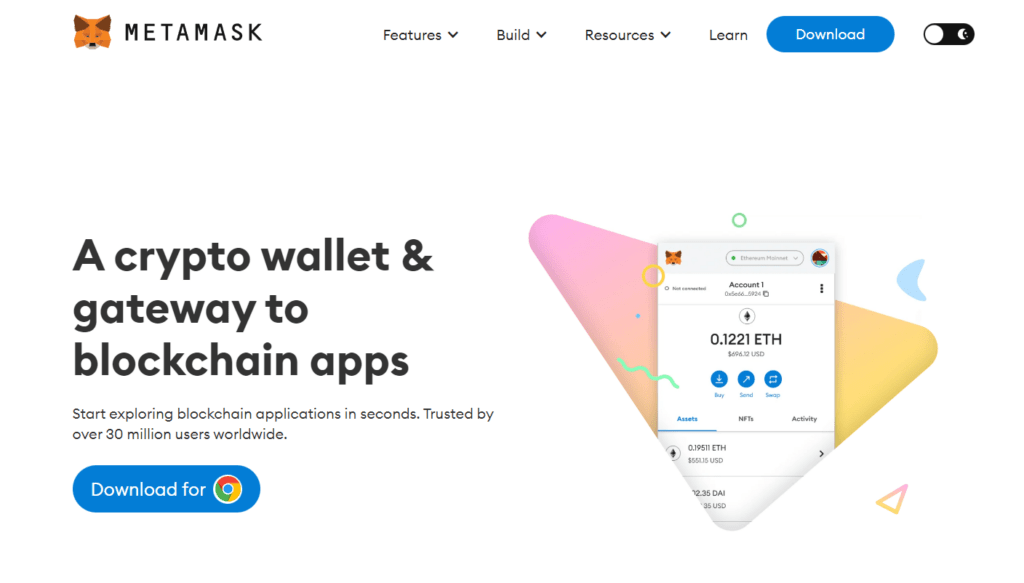 MetaMask homepage