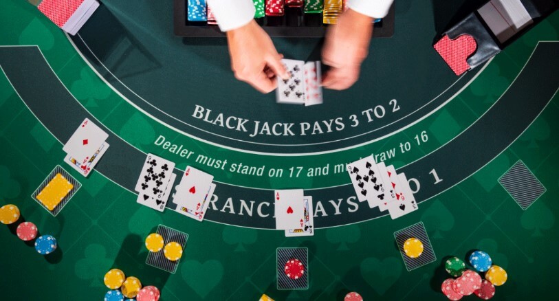 A Blackjack table (for illustration purposes)