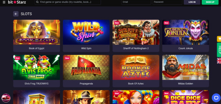 Bitstarz slots section