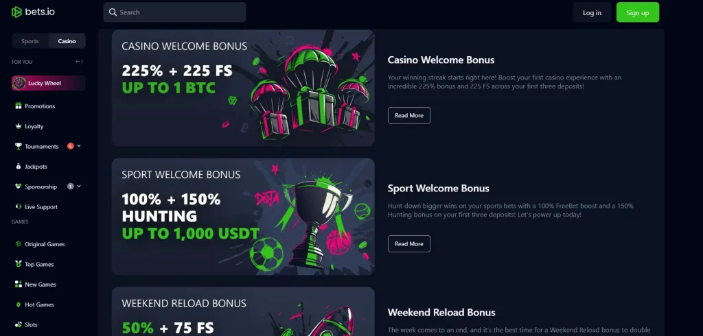 Bets.io welcome bonus offer