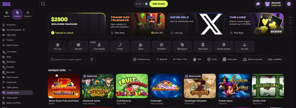 Cloudbet jackpot casino slots
