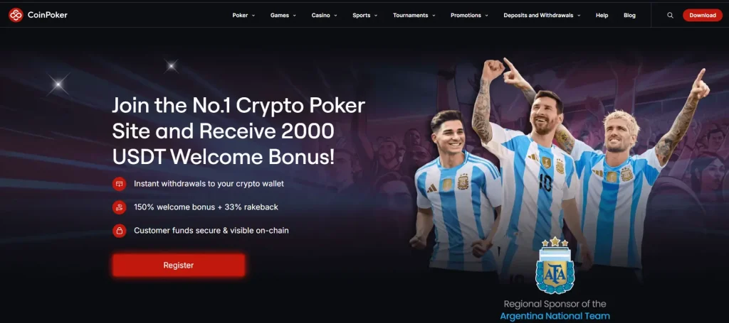 Coin Poker home page