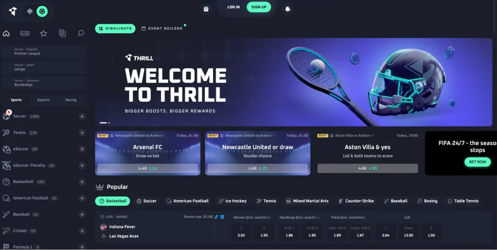 Thrill sportsbook