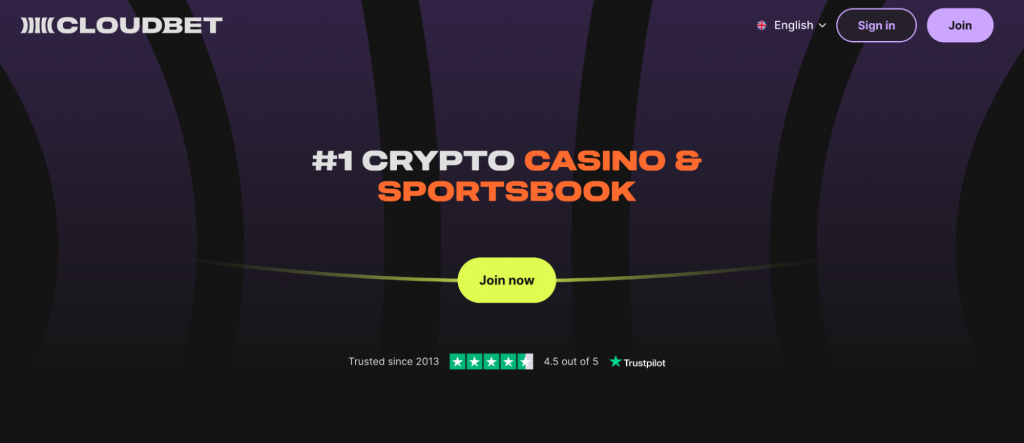 Cloudbet homepage