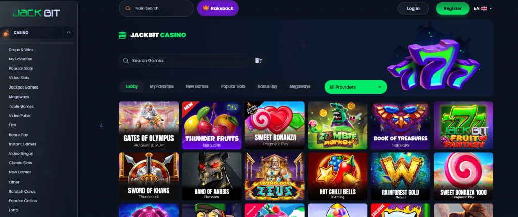 Jackbit BNB casino games