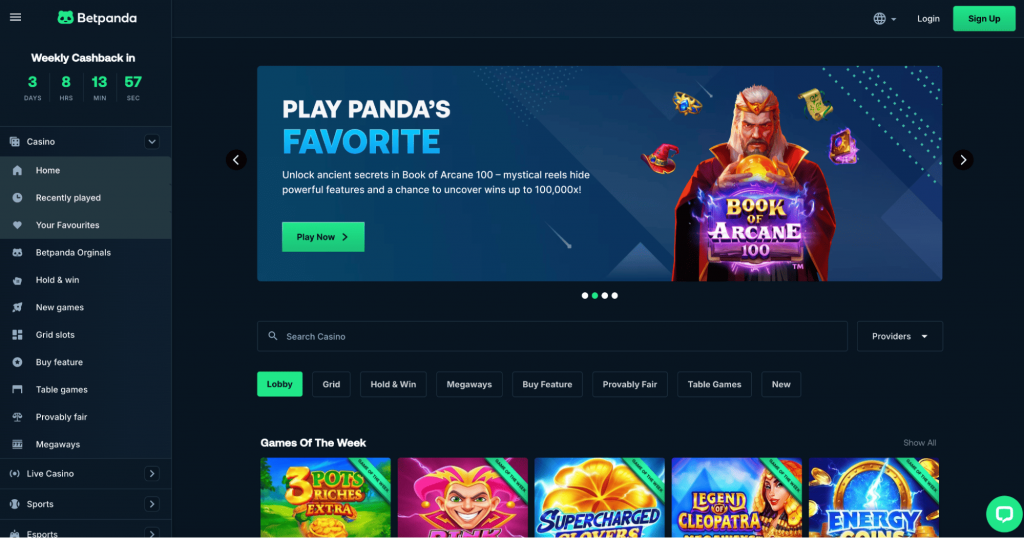 Betpanda homepage