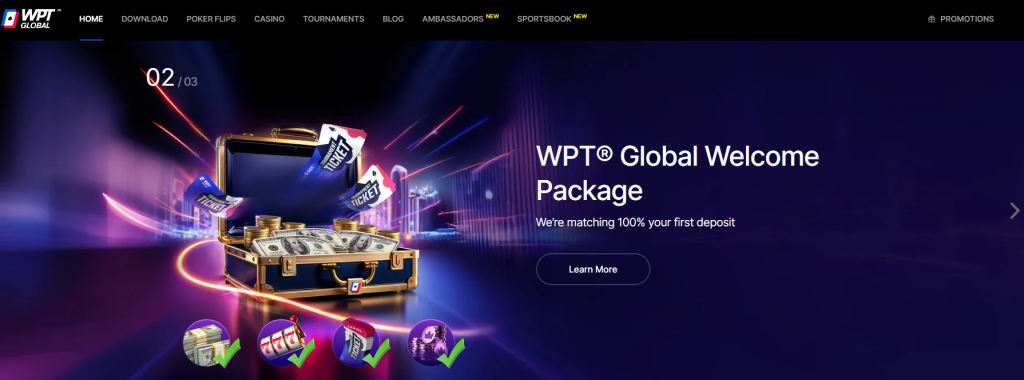 WPT Global welcome bonus