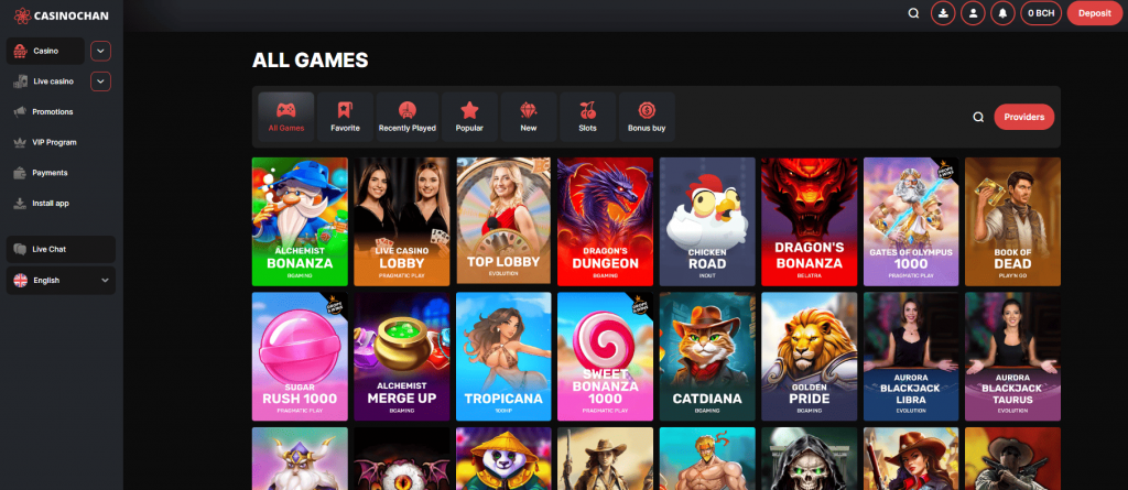 BCH casino top