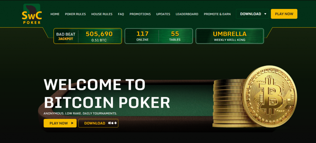 SWCPoker main lobby