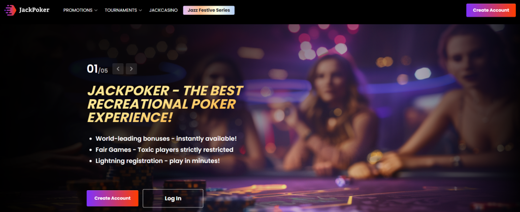 Jack Poker homepage