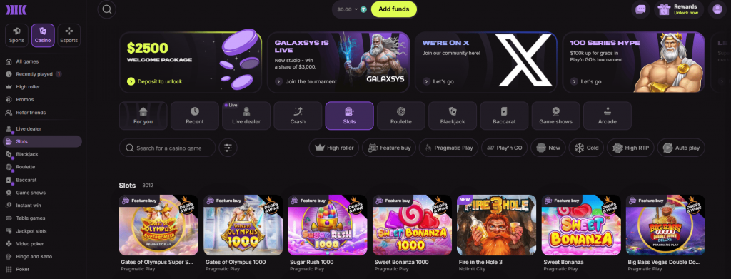 Cloudbet casino: BNB slot library