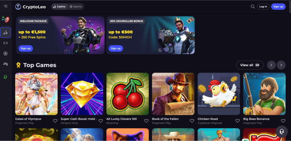 CryptoLeo main page