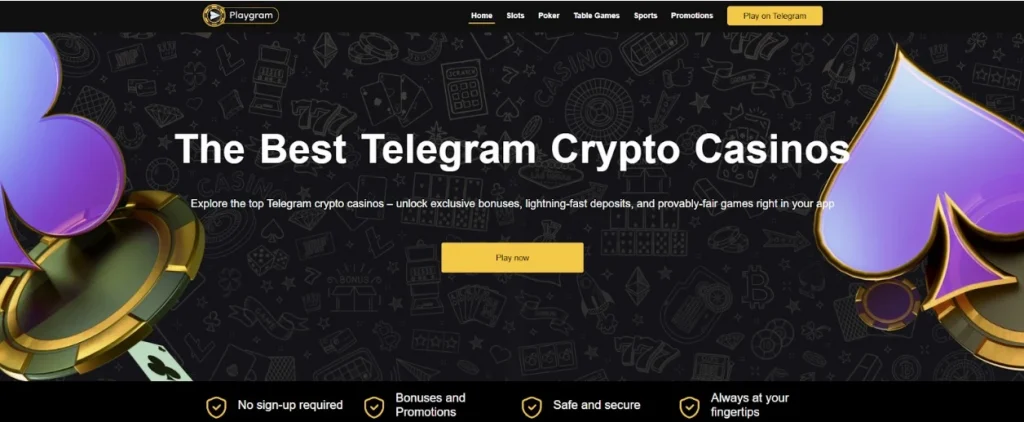 Playgram Telegram TRX casino