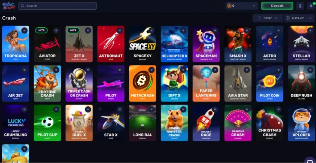 Crash gaming selection