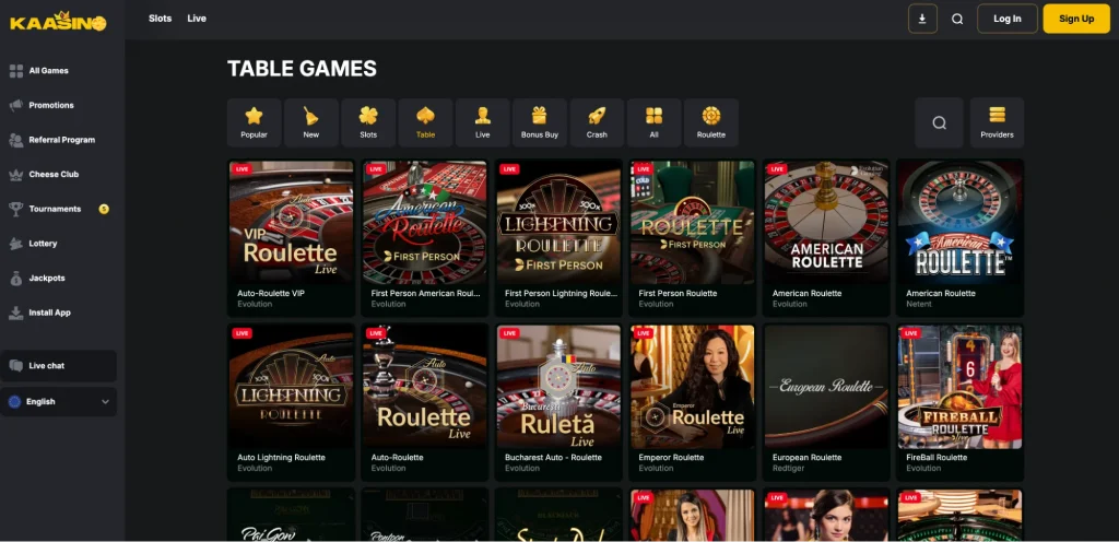 Card games and roulette