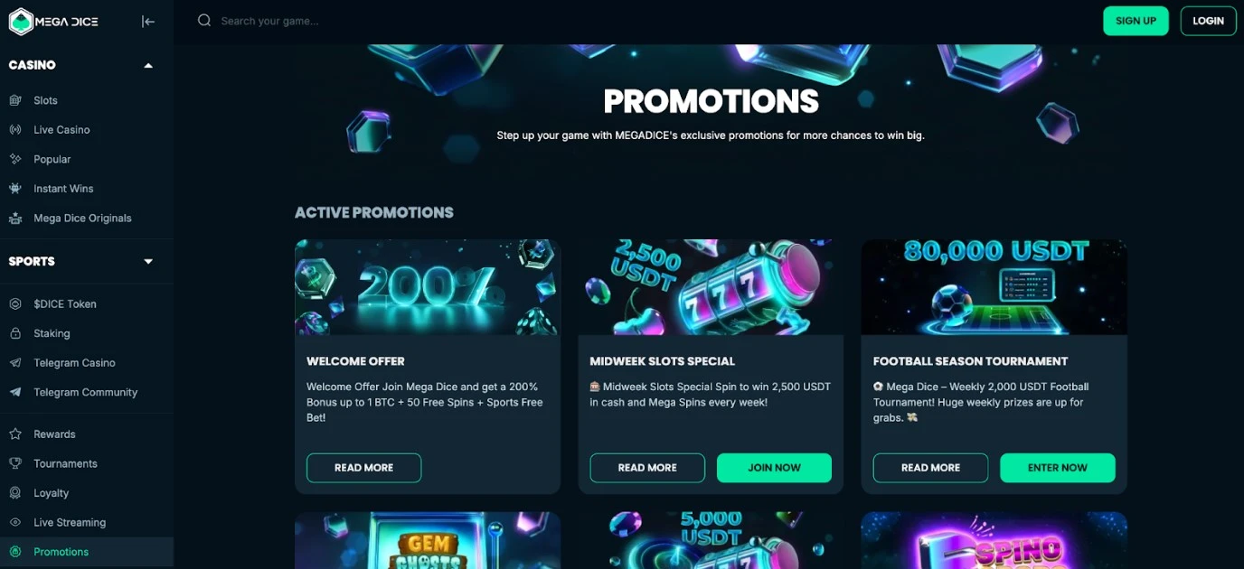 Active casino promos
