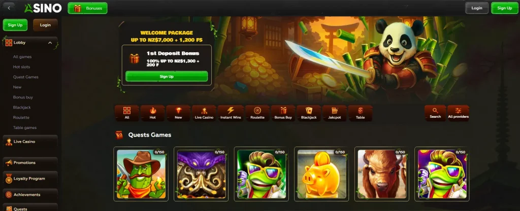 Asino casino no deposit bonus main page