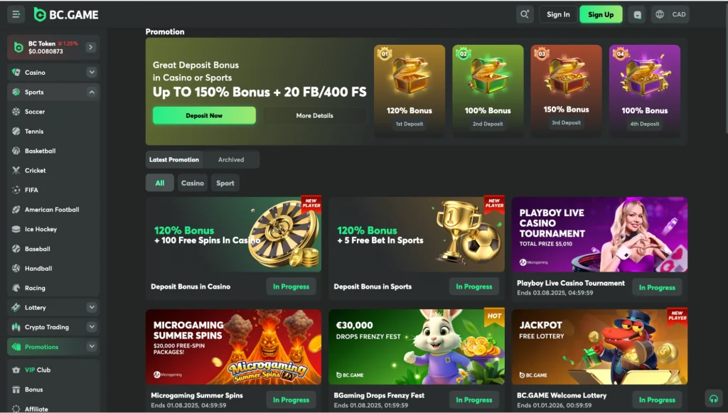 BC Game Bonus Offers and Promotions