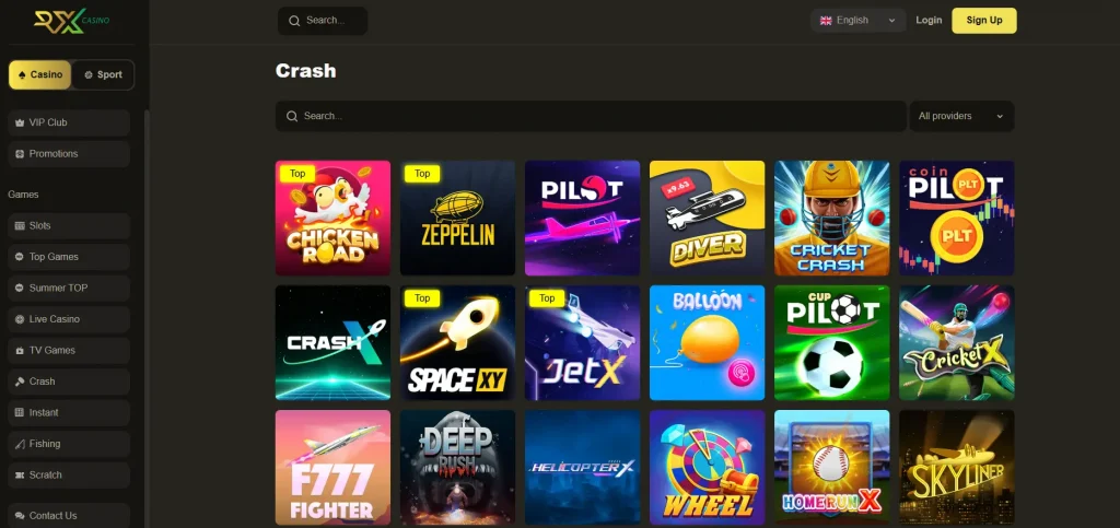 RX Casino crash