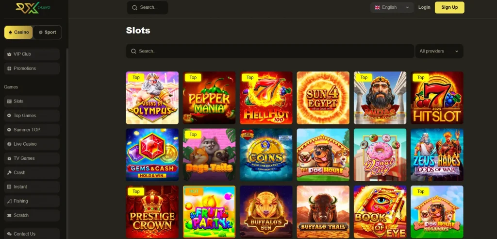 RX Casino slot game play