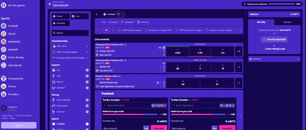Sportsbook at Empire.io casino