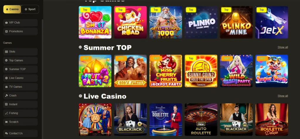 Table games of RX Casino