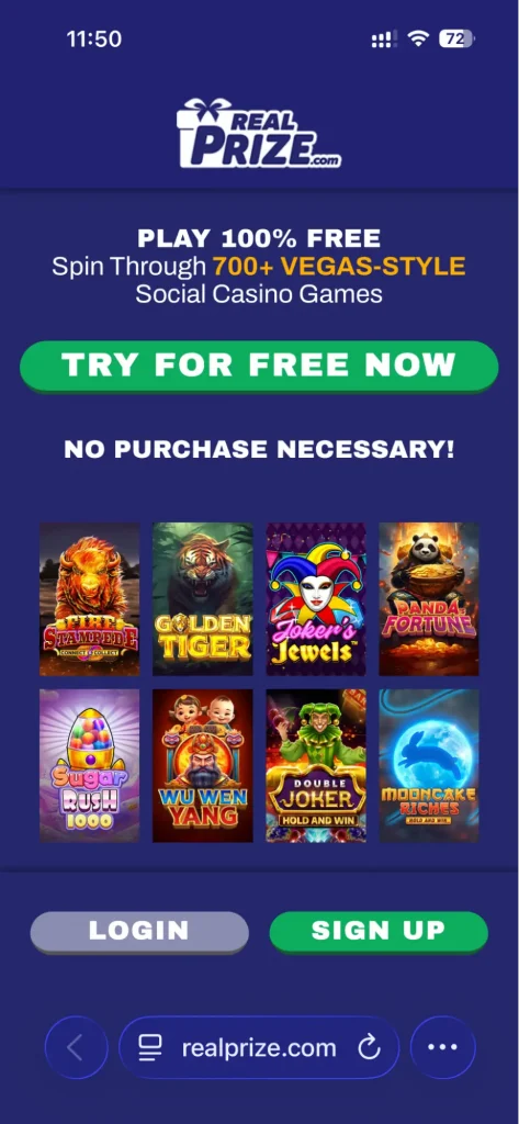 Mobile casino lobby