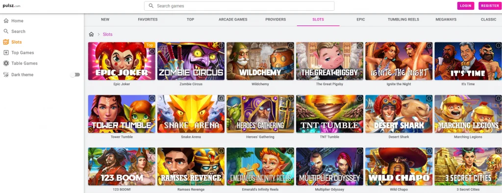 Pulsz Casino slots