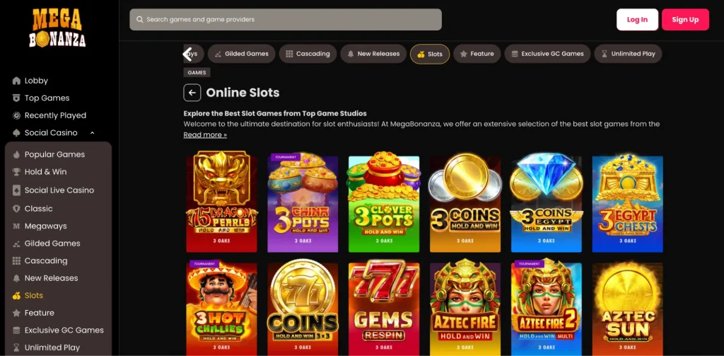Slot catalog