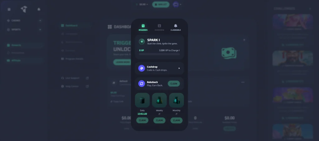 Thrill bonus casino list