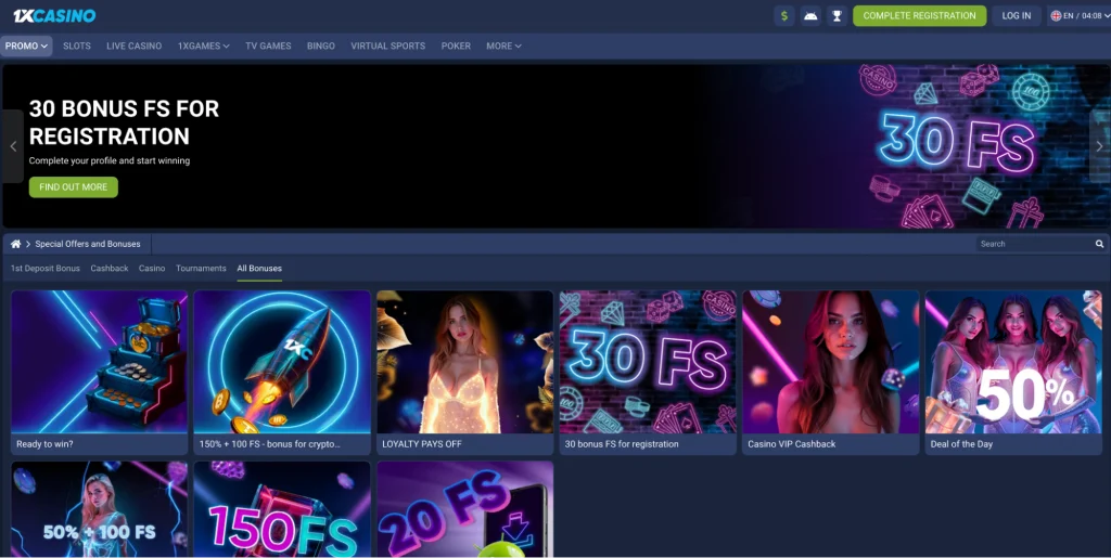 1xCasino promotions