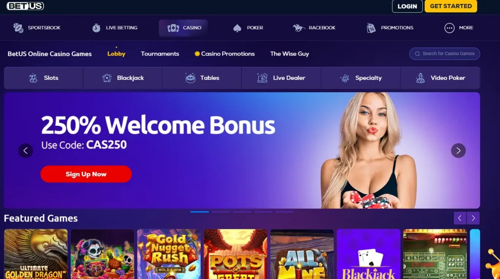 BetUS Casino login
