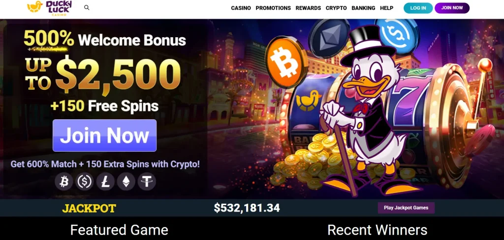 DuckyLuck non GAMSTOP crypto casino