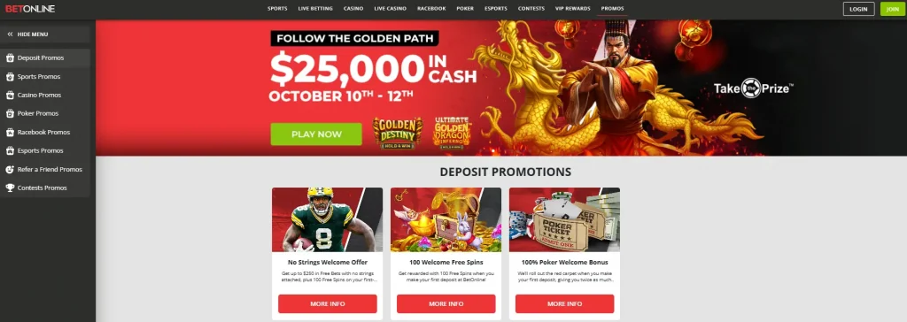 BetOnline bonuses