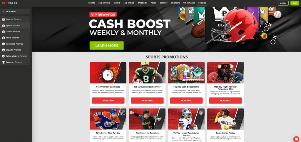 BetOnline sportsbook bonus