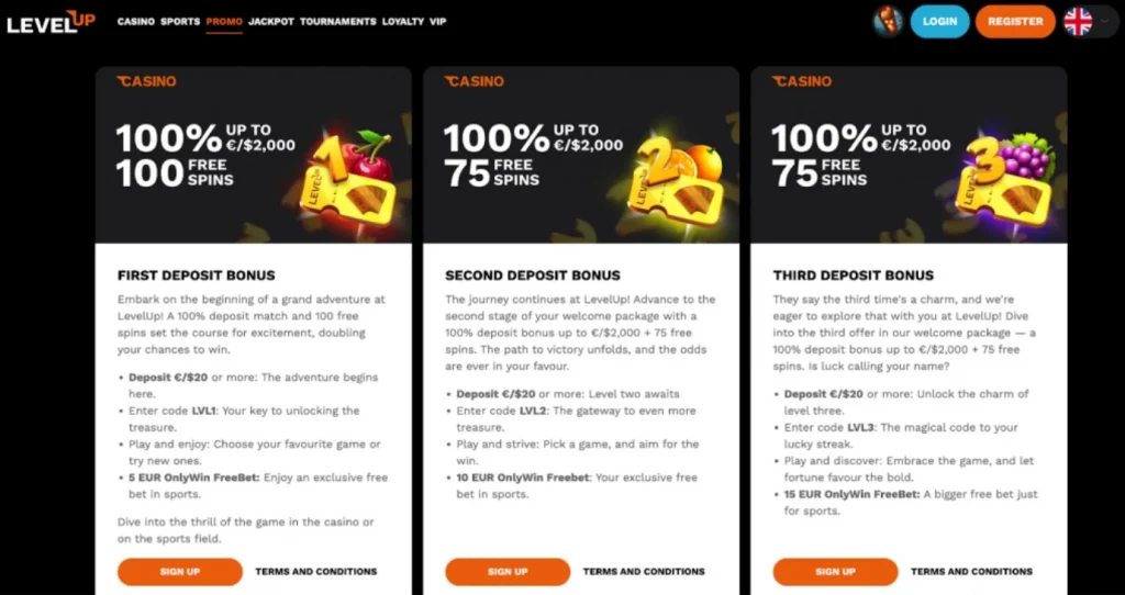 Current deals at LevelUp