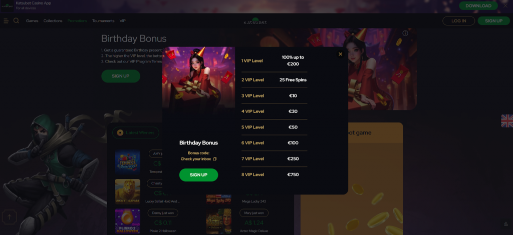 Birthday offer with a nice booster