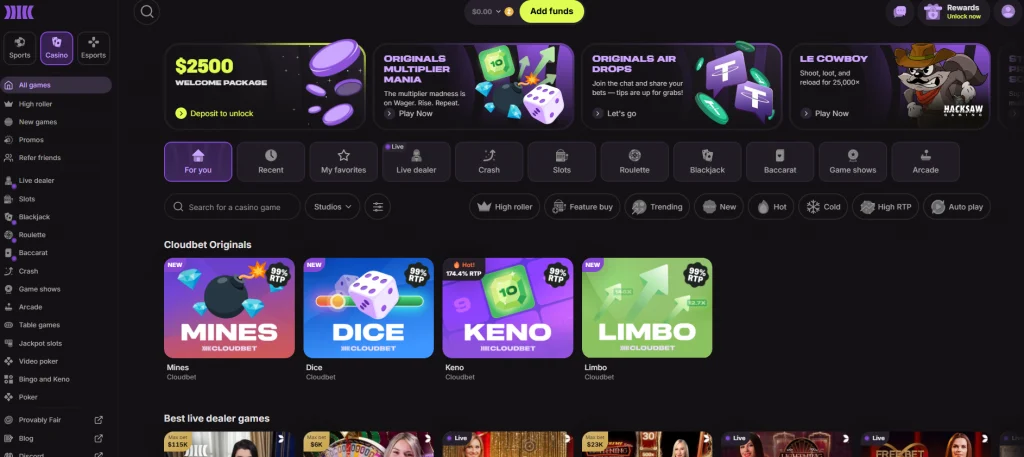 One of no limit casinos has great exclusives