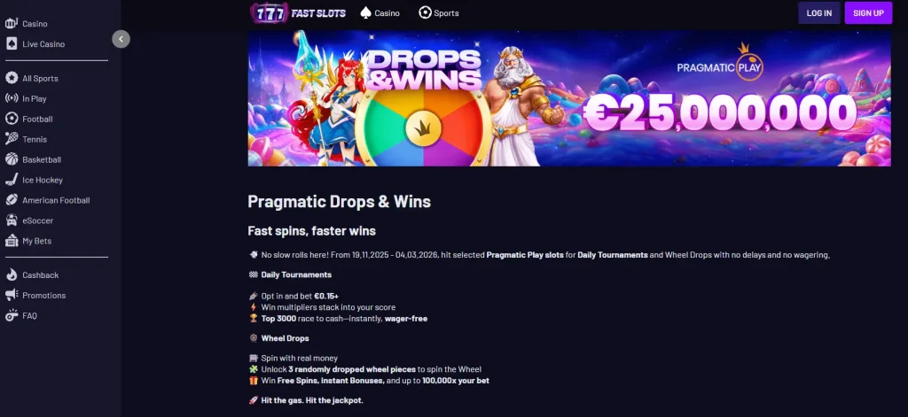 Fast Slots casino Pragmatic Play tournament