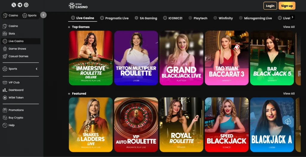 Games with real dealers