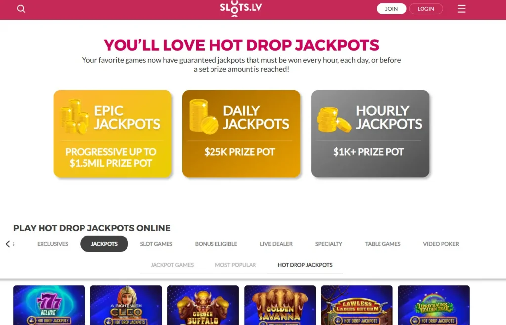 Jackpot slot access