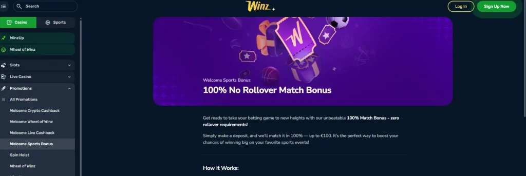 Sports betting welcome offer