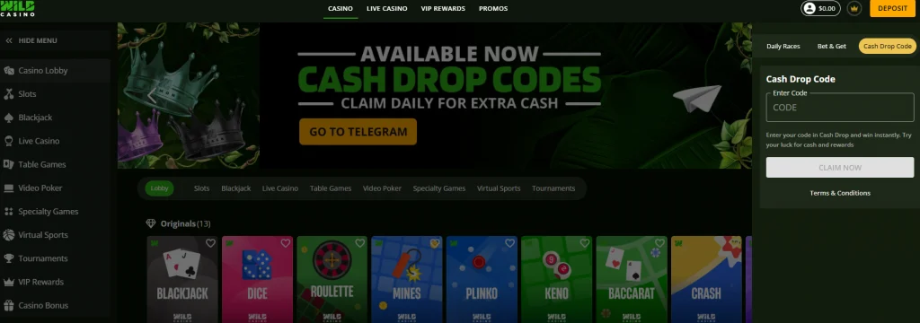 Wildcasino welcome offer