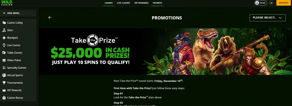 Wildcasino tournament